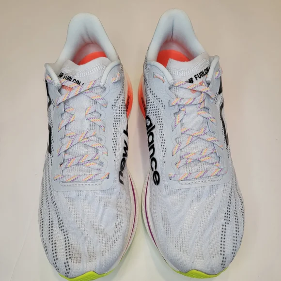 New Balance Men's Running Shoes - White and Neon - Picture 9 of 15